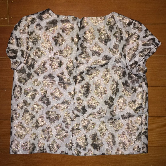 Cherokee Girls’ Metallic Gold Cheetah Print Top sz Small / 6 / 6X - Picture 4 of 8